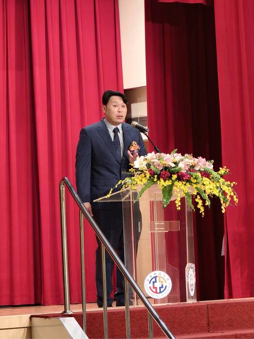 1141018亞東科大57周年校慶-亞東科大校友會林伯修理事長致詞圖片