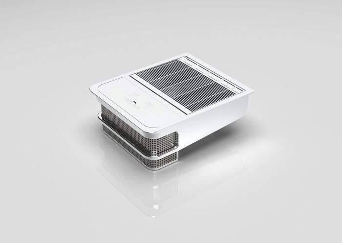 亞東科技大學學生團隊設計「防淹水水溝蓋」，望能夠透過自動化清掃的功能，幫助改善積水的狀況。　圖／團隊成員提供